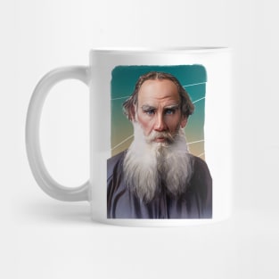 Russian writer Leo Tolstoy illustration Mug